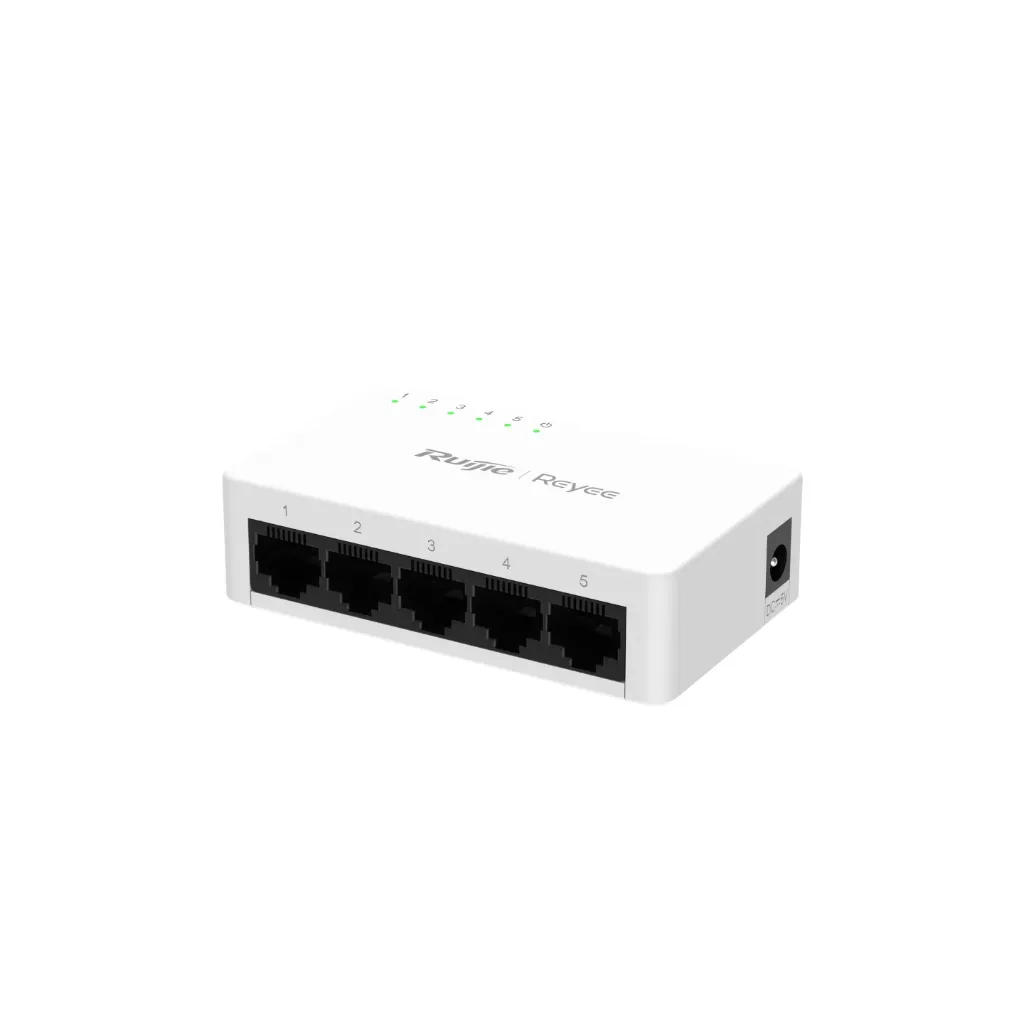 [RG-ES05F] Ruijie Reyee Ethernet Switch RG-ES05F 5-Port 10/100 Mbps Unmanaged Non-PoE Switch