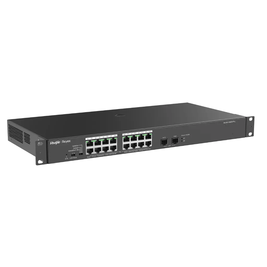 [RG-ES118GS-P-L] Ruijie Reyee PoE Switch RG-ES118GS-P-L, 18-Port 10/100/1000 Mbps, Unmanaged PoE Switch