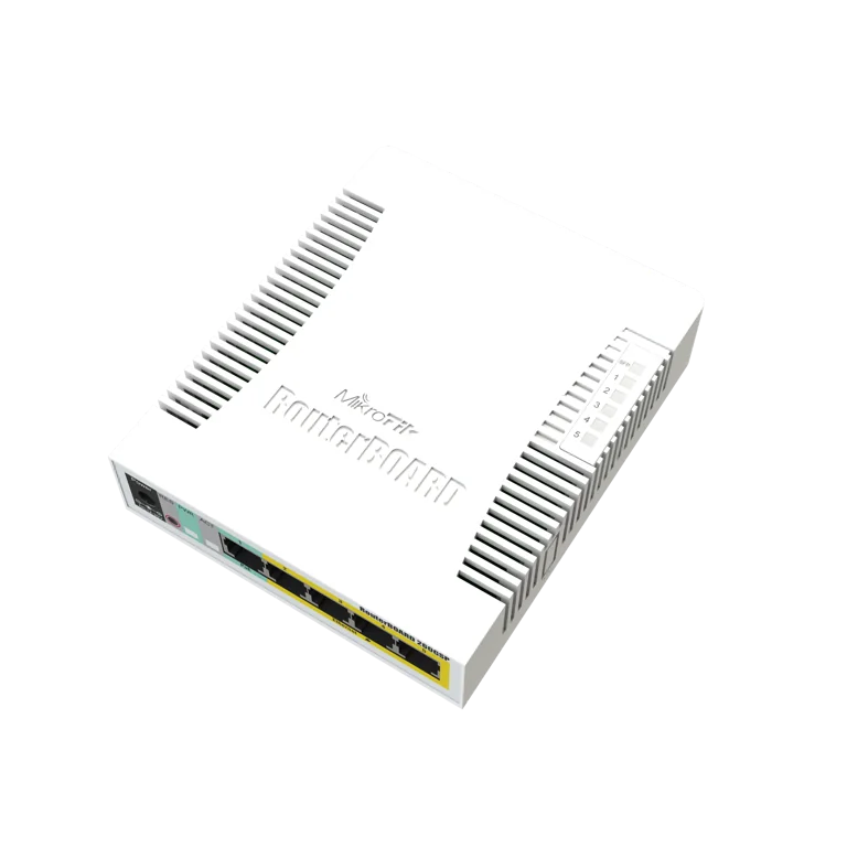 [CSS106-1G-4P-1S] Mikrotik Switch RB260GSP 5x Gigabit, SFP cage, plastic case, SwOS