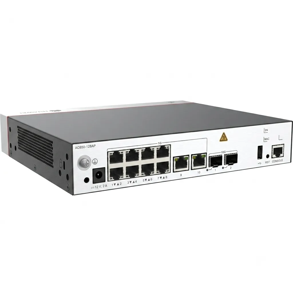 [HW-AC650-128AP] Huawei eKit, AC650-128AP 10-port GbE Wireless Access Controller with 2x 10GE SFP+ Ports