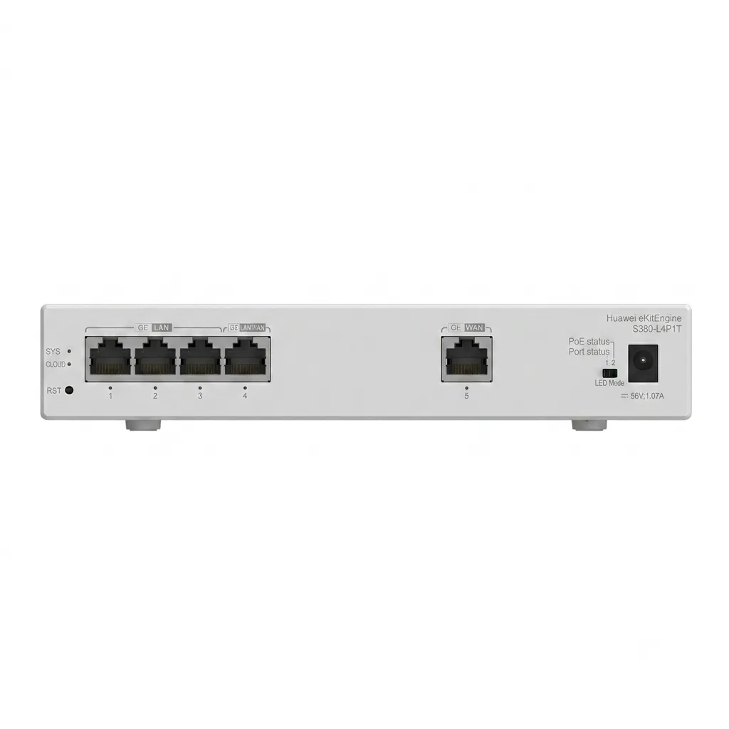 [HW-S380-L4P1T] Huawei eKit, Gateway, S380-L4P1T, 1x 1G WAN / 4x 1G LAN, PoE+