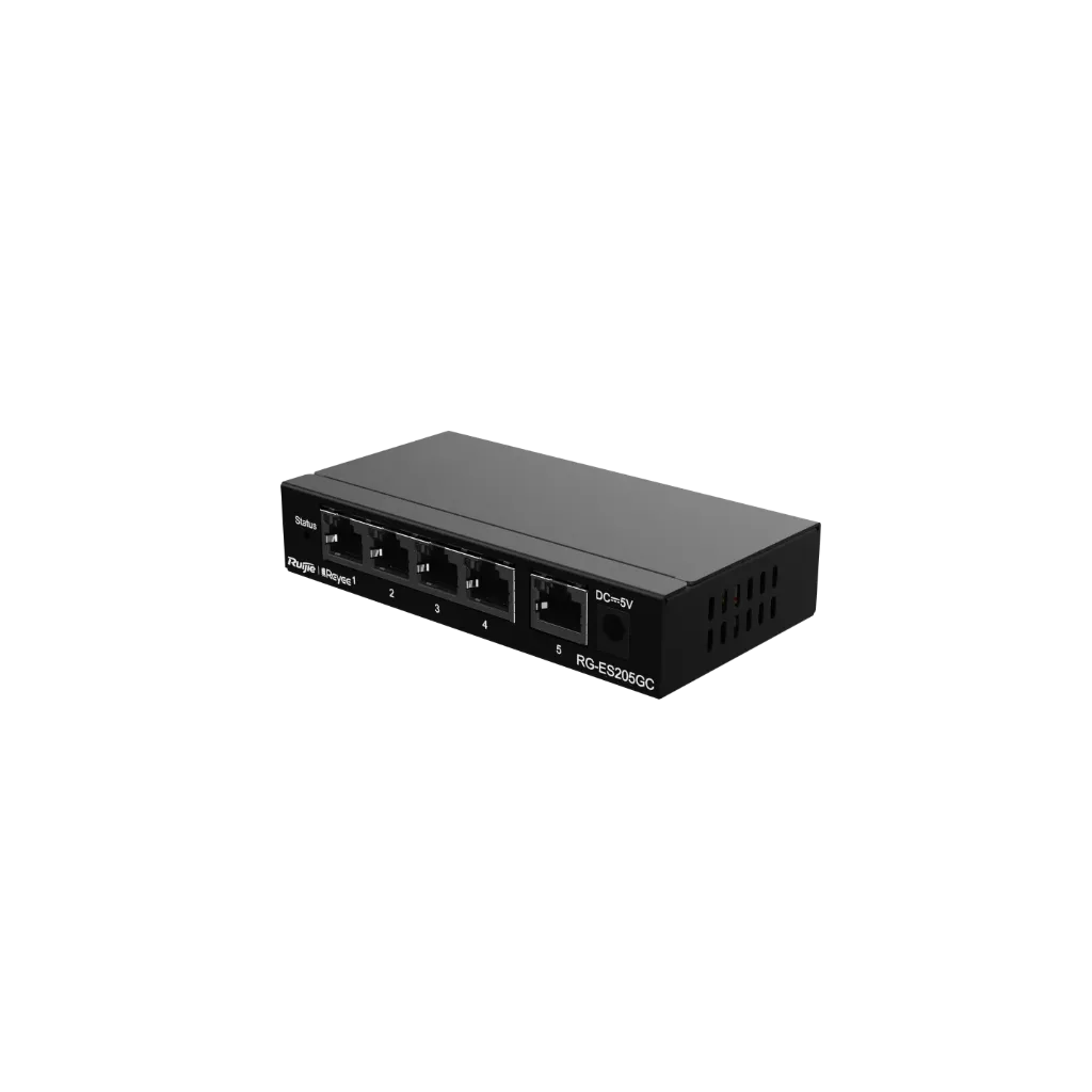 Ruijie Reyee Managed Switch RG-ES205GC, 5 Ports 10/100/1000 Mbps LAN