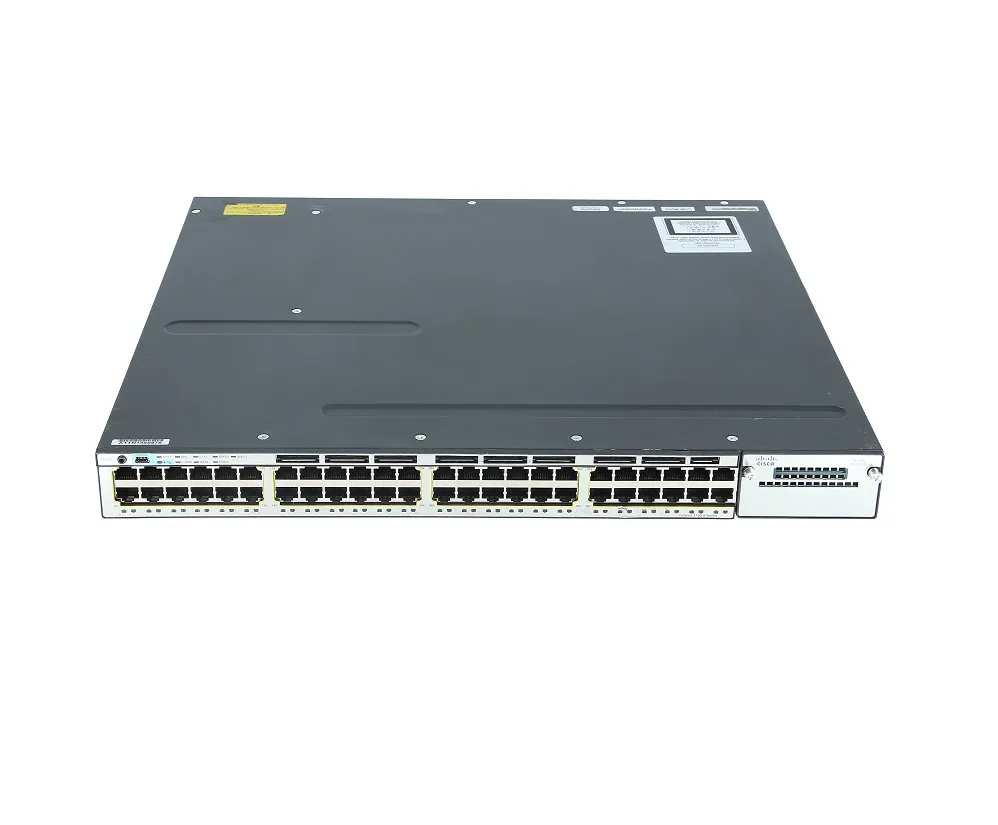 [U-WS-C3750X-48T-S] Cisco Managed Switch WS-C3750X-48T-S V03, 48-Port Ethernet (10/100/1000) - Used