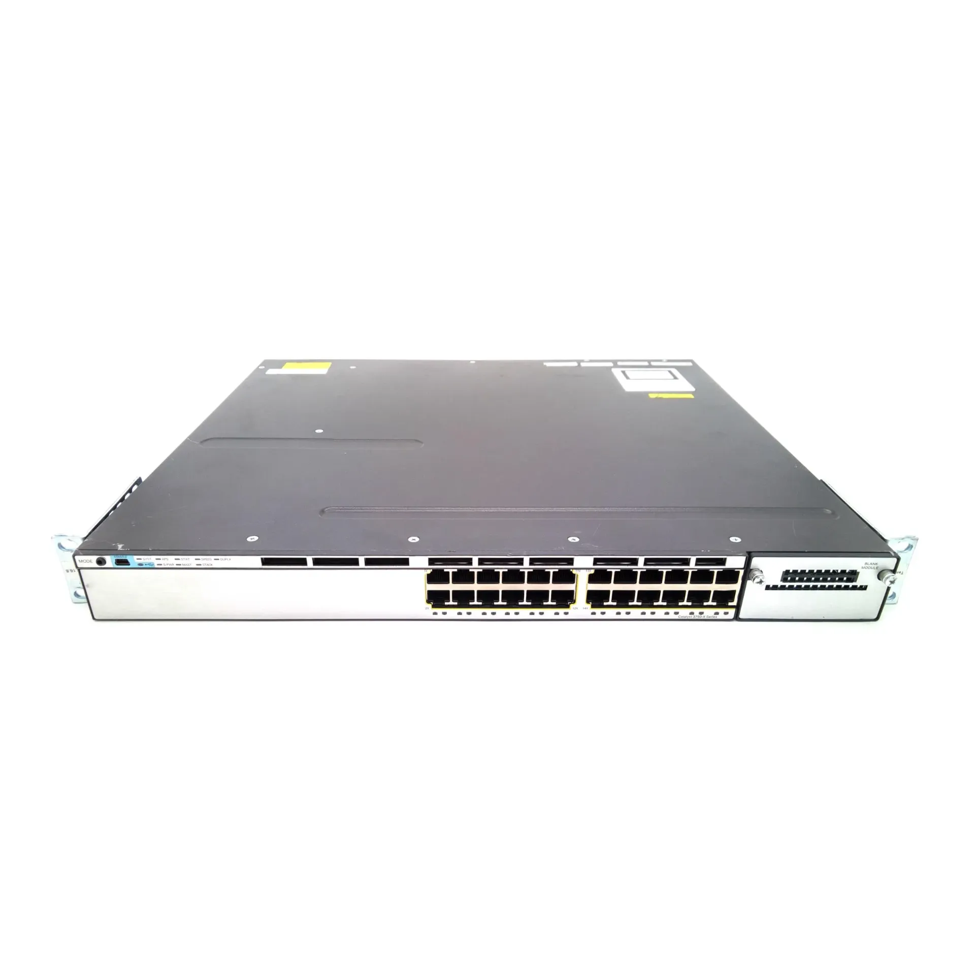 [U-WS-C3750X-24T-S] Cisco, Switch, WS-C3750X-24T-S, Managed, 24-Port Ethernet (10/100/1000) - Used
