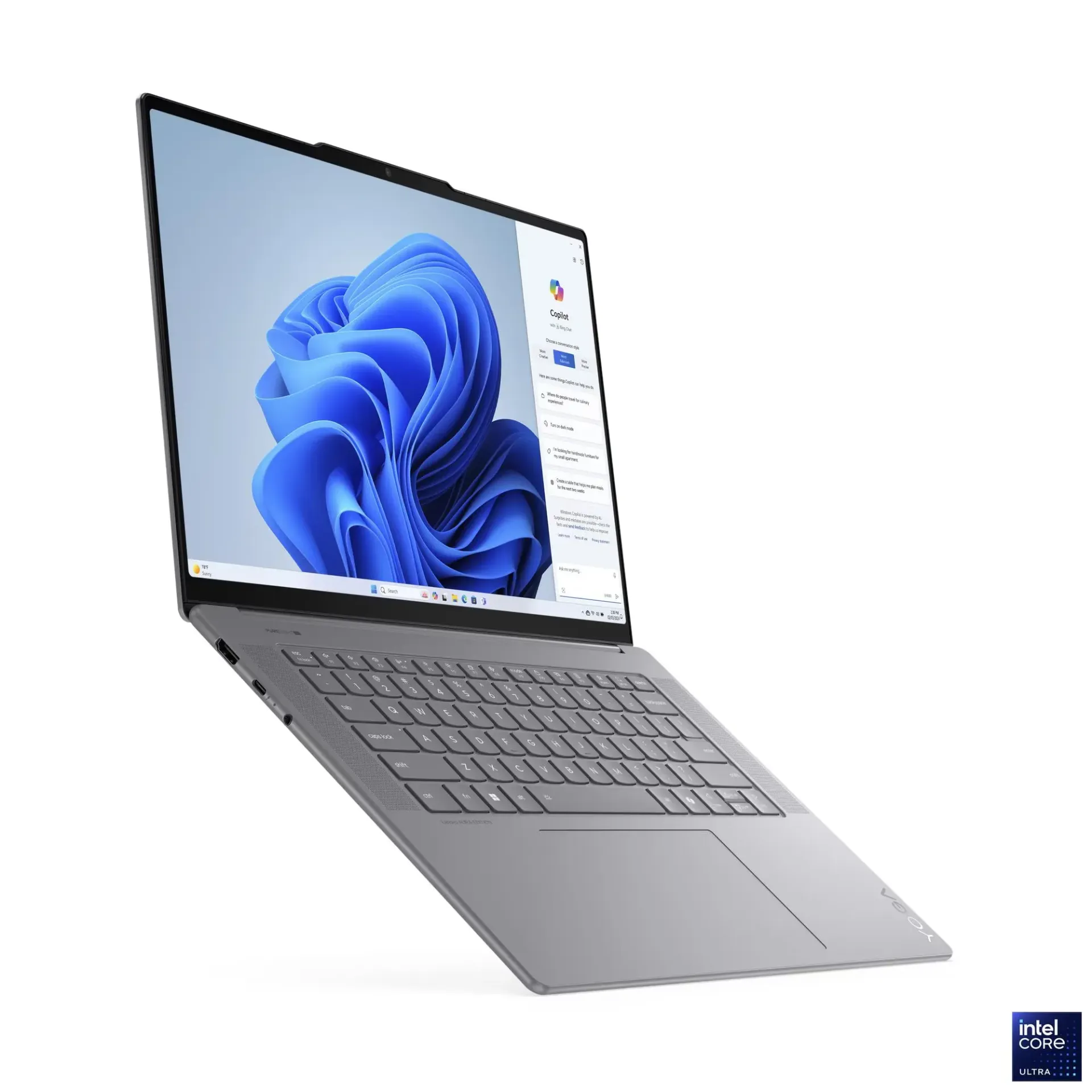 Lenovo Yoga Slim 7i Aura Edition Copilot+ PC, Intel Core Ultra 7 258V, 32GB RAM, 1TB SSD, 15.3" 2.8K OLED 120Hz Touch, Windows 11 Home