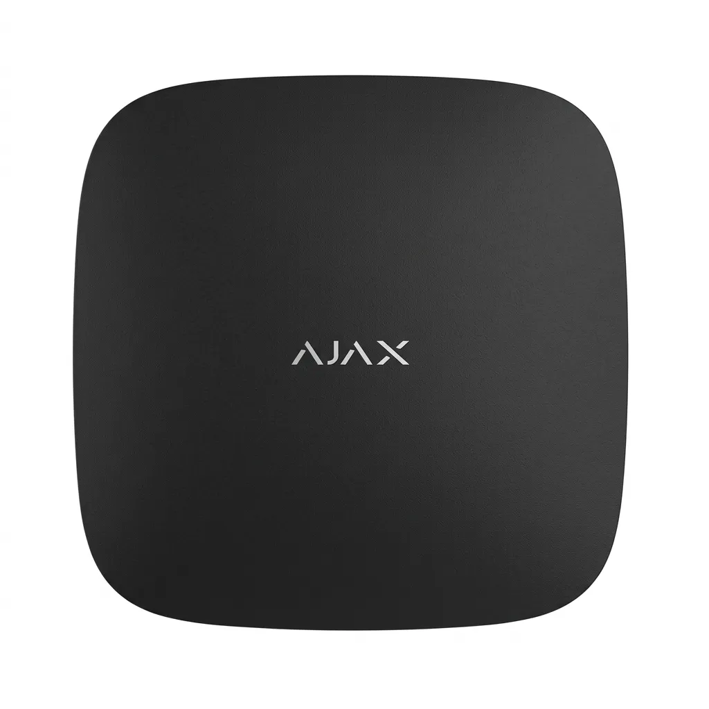 [20276] Ajax, Wireless Security Control Panel Hub, Hub 2 Plus 20276 Black, Up to 200 Devices, 2x 4G/LTE SIM, Wi-Fi, 1x 10/100 Mbps Ethernet Port (Black)