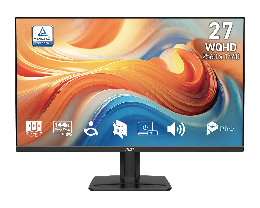 [MP275Q E14] MSI Monitor PRO MP275Q E14, 27" 2K (2560x1440) IPS 144Hz 1ms Speakers
