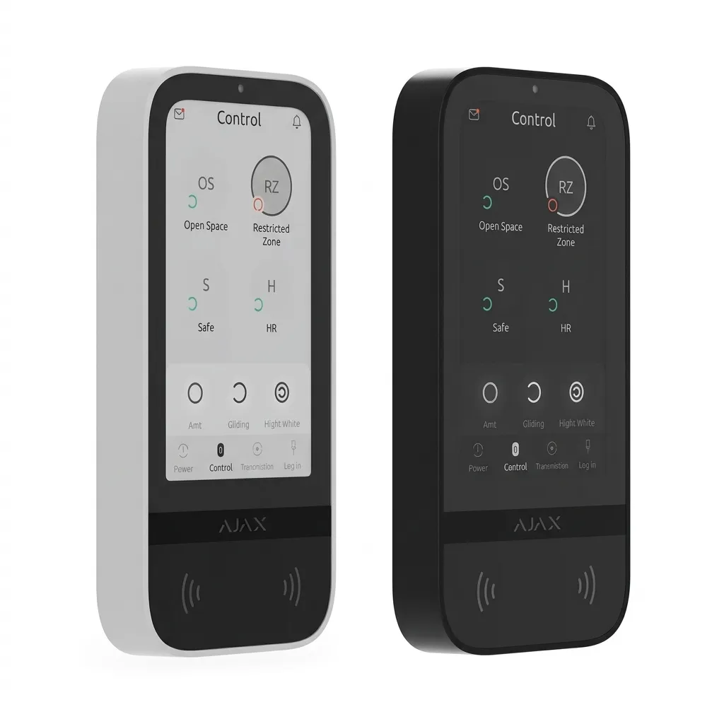Ajax Keypad Touchscreen, Wireless Touch Screen, Pass, Tag, Code & Smartphone Authentication