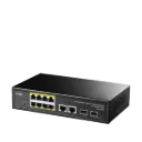 Cudy Switch GS1010PS2, 8 x 10/100/1000 Mbps RJ45 PoE Ports + 2 x 10/100/1000 Mbps RJ45 Uplink Ports + 2 x 1G SFP Uplink Slots, PoE